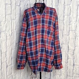 WOLVERINE Plaid Flannel Men's Button Up Shirt Large